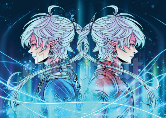 Alphinaud & Alisaie- 7x5" Print