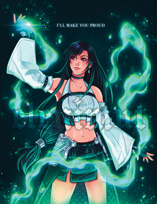 Tifa Black Mage 8.5x11 Print