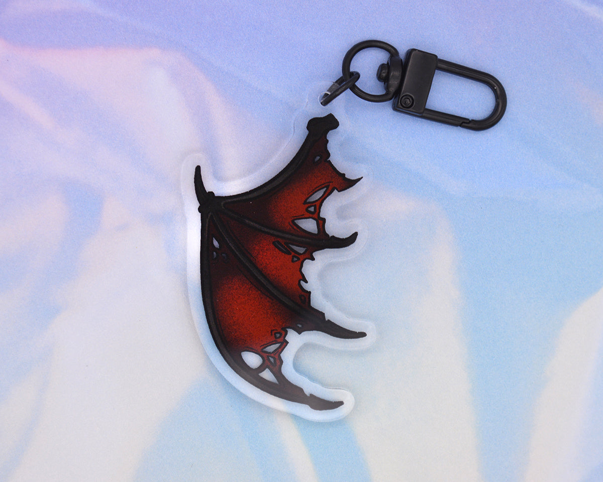 Wings - 2.5 inch Acrylic Charm Keychain