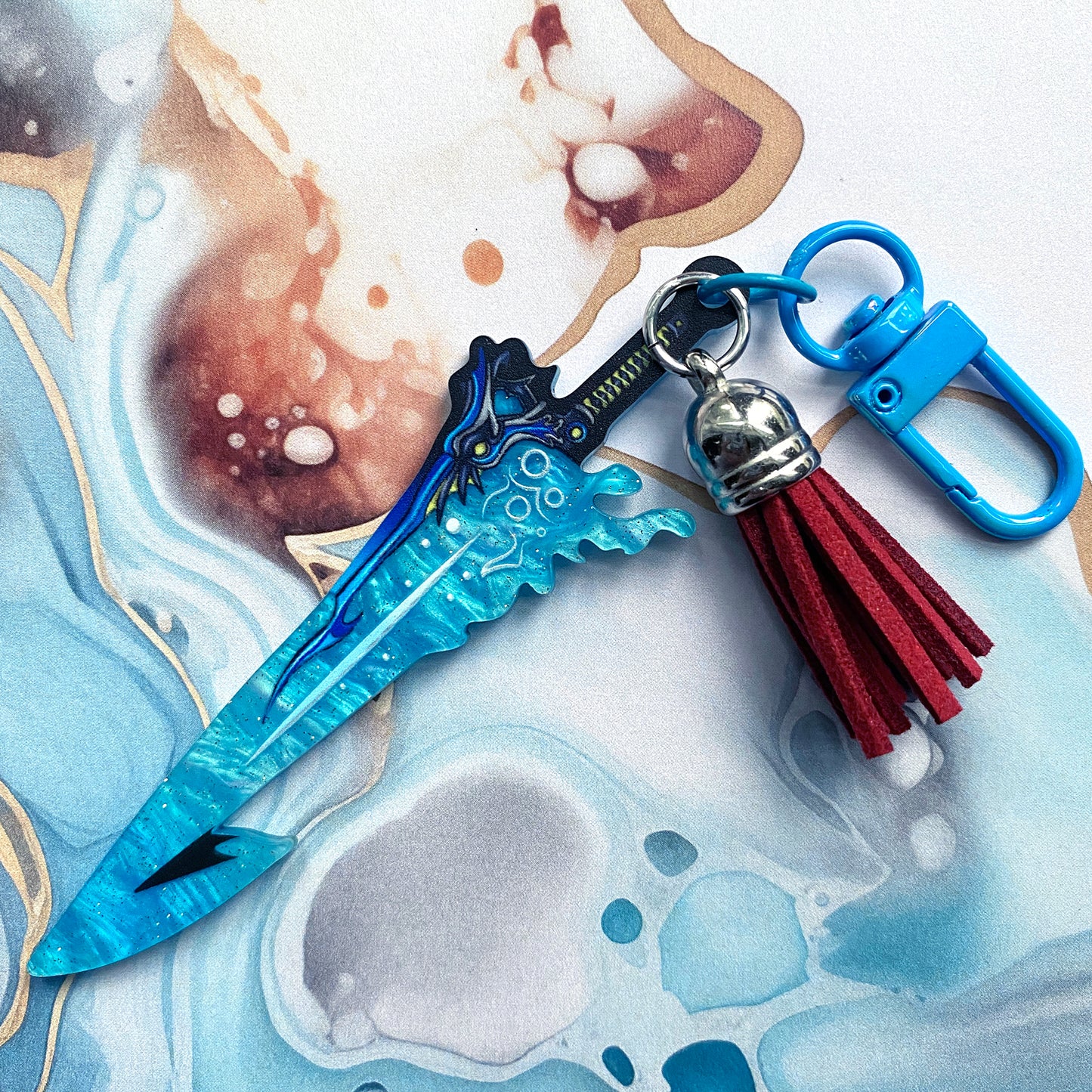 Brotherhood 3.5in Marbled Acrylic Keychain