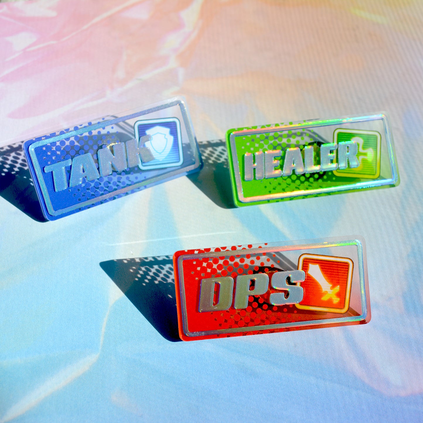 XIV Class Acrylic Pins with Holo Foil - 2.5 inch