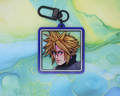 FF7 Portraits- 2 inch Acrylic Charm Keychain