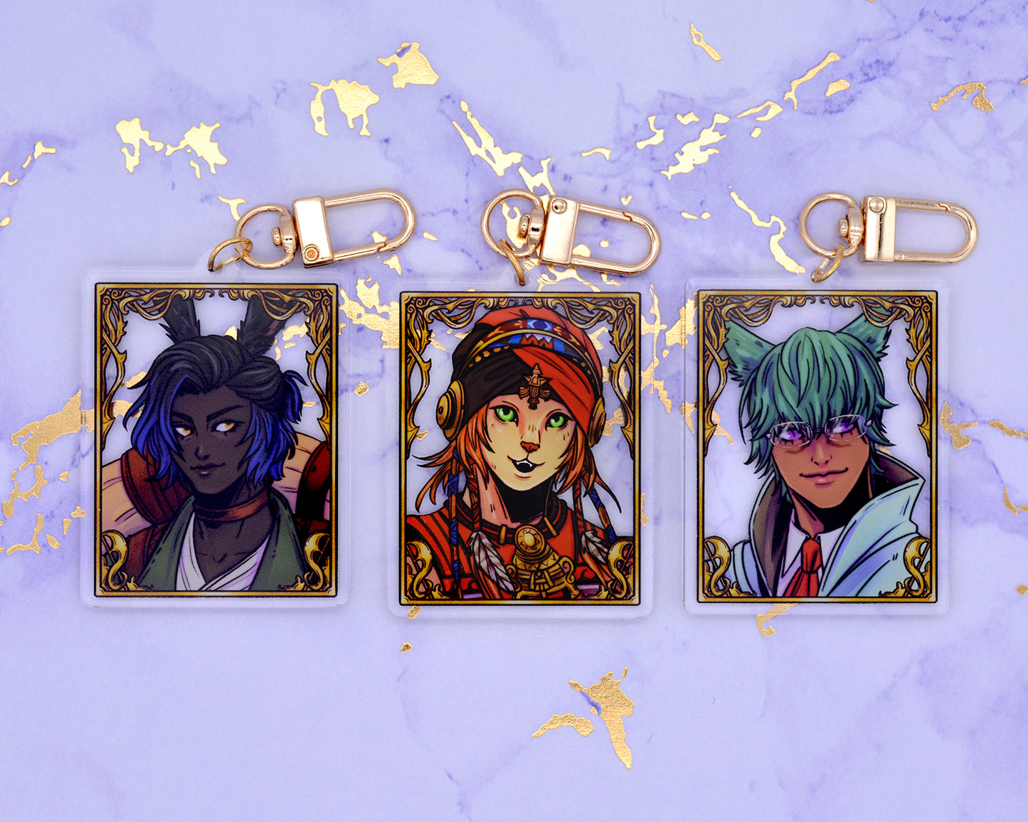 XIV Portraits- 2.5 inch Acrylic Charm Keychain