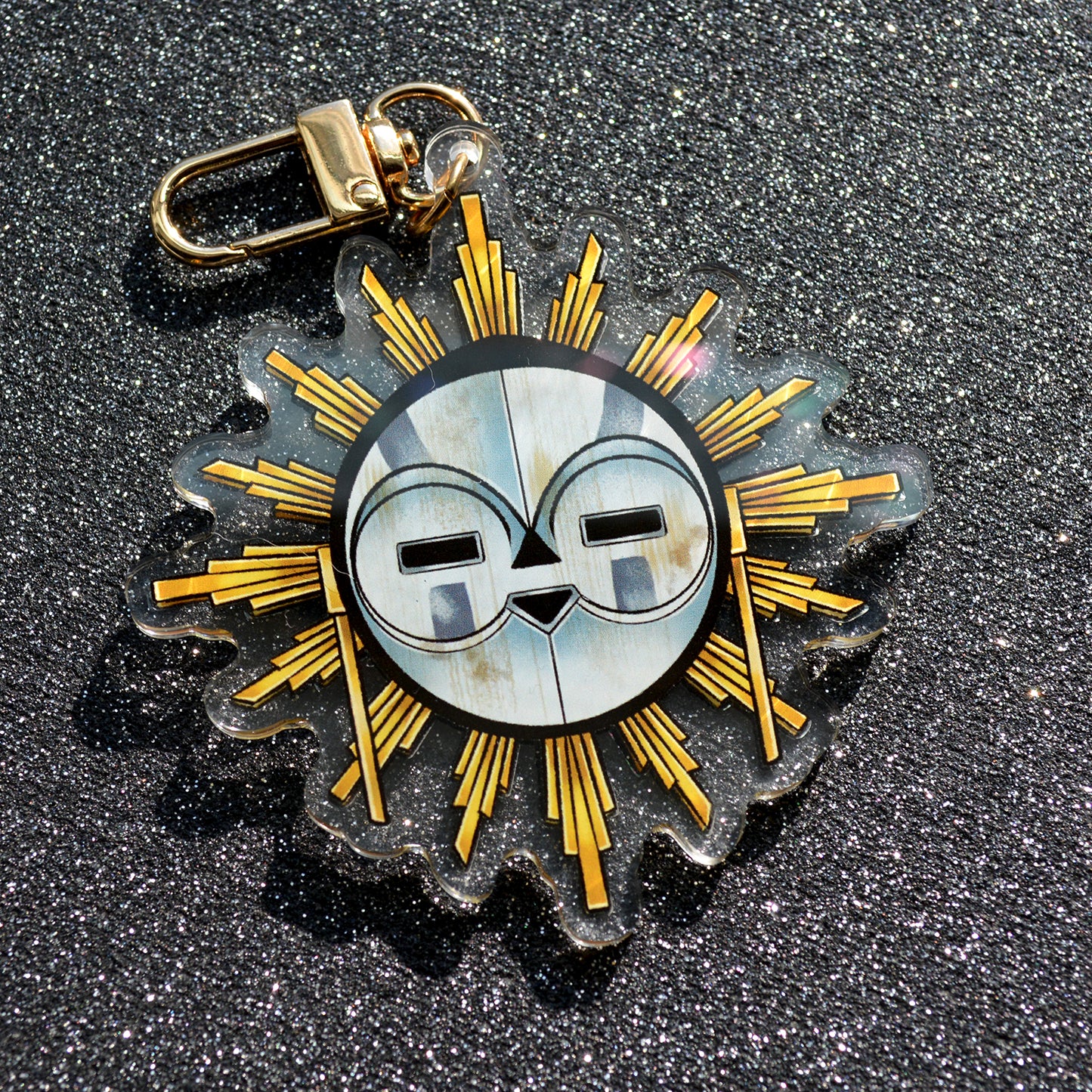 Esquie - 3in Acrylic Keychain with Gold Foil