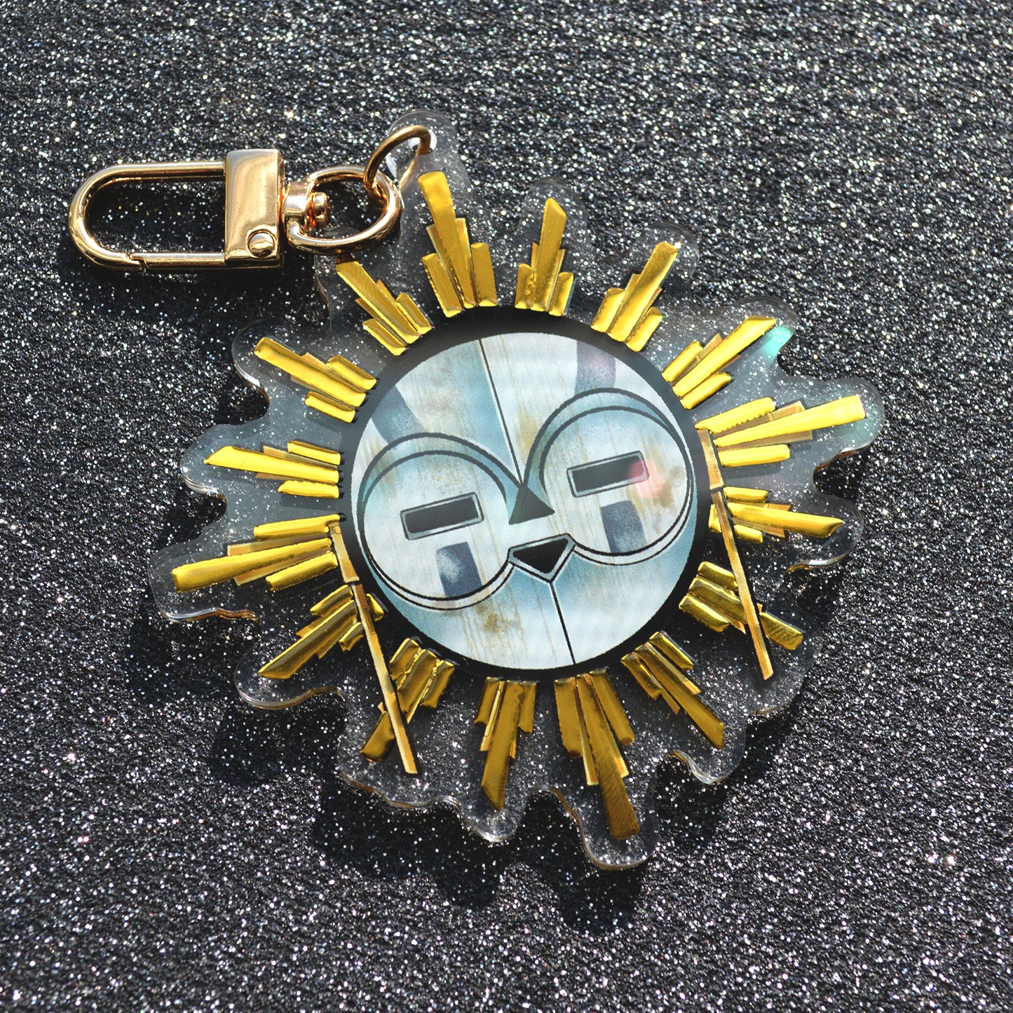 Esquie - 3in Acrylic Keychain with Gold Foil