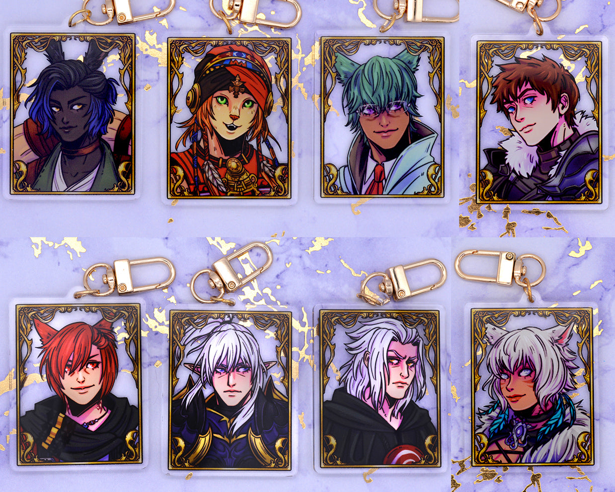 XIV Portraits- 2.5 inch Acrylic Charm Keychain