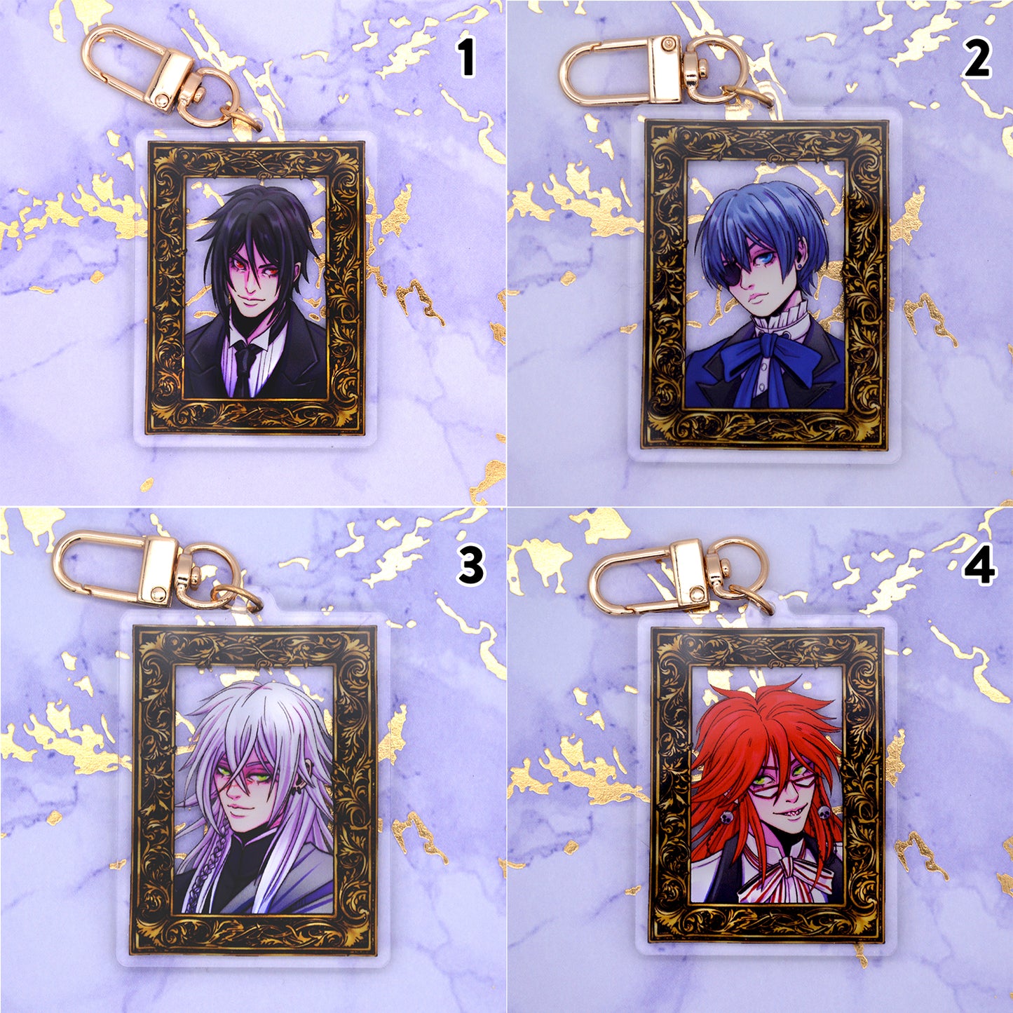 Kuro Portraits- 2.5 inch Acrylic Charm Keychain