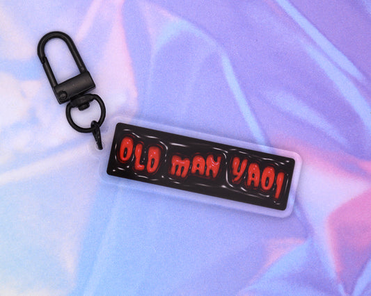 Old Man Yaoi- 2.5 inch Acrylic Charm Keychain