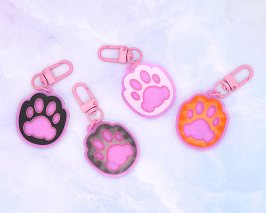 Cat Paws - 1.5 inch Acrylic Charm Keychain