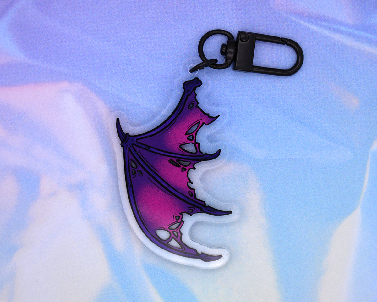 Wings - 2.5 inch Acrylic Charm Keychain