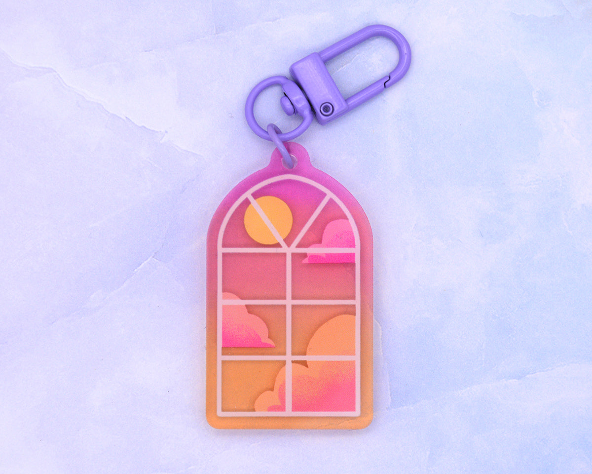 Window- 2 inch Acrylic Charm Keychain