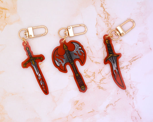 Weapons - 2.5 inch Acrylic Charm Keychain