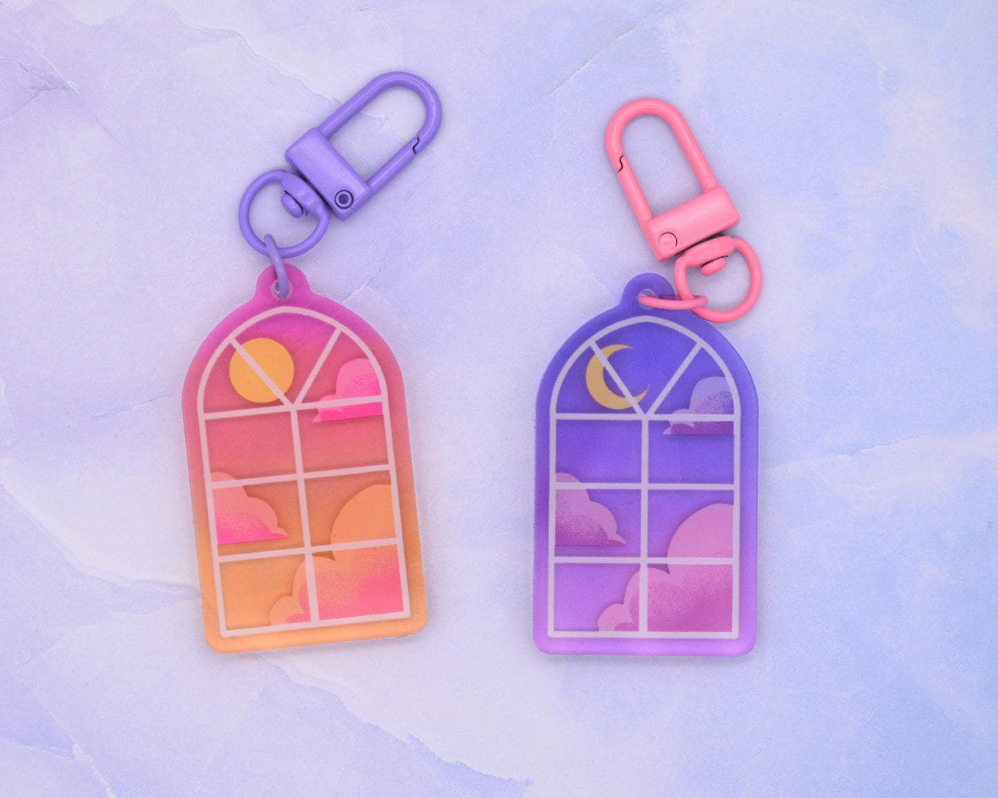 Window- 2 inch Acrylic Charm Keychain