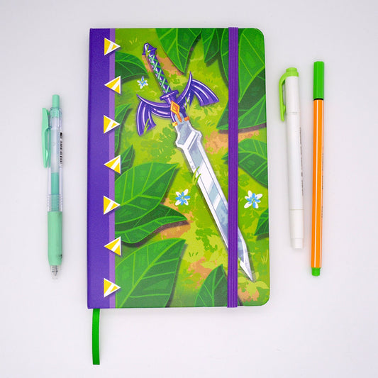 LoZ Master Sword A5 Hardcover Notebook Journal with Dot Grid Paper