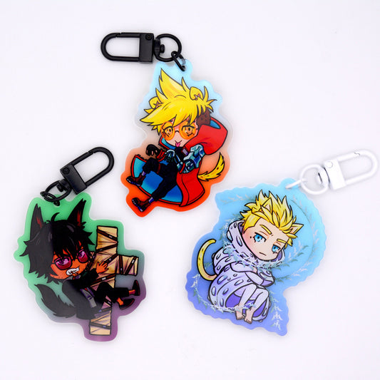 TriWoof - 2.5 inch Acrylic Charms Keychains